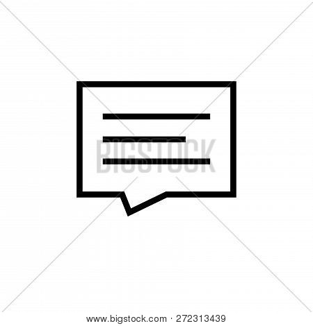 Chat Icon Vector Sign And Symbol Isolated On White Background, Chat Logo Concept