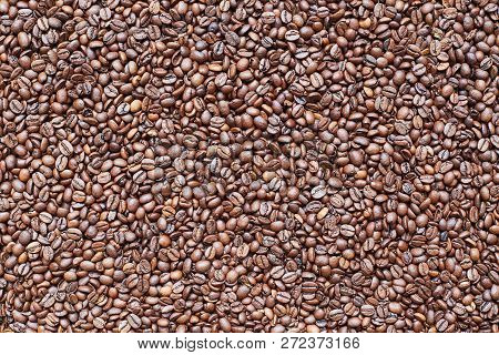 Brown Coffee Beans Roasted Texture Background, Food