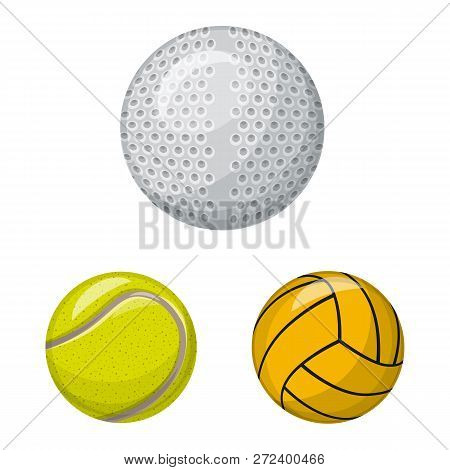 Vector Illustration Of Sport And Ball Sign. Set Of Sport And Athletic Vector Icon For Stock.