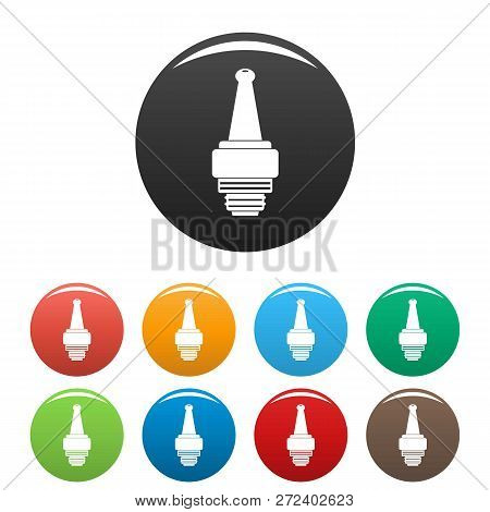Mouth Piece Vape Icons Set 9 Color Isolated On White For Any Design