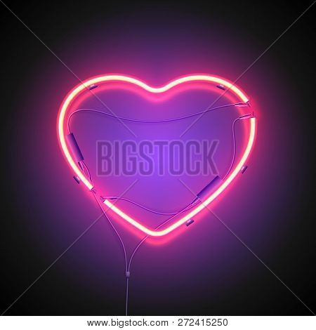 Heart Neon Sign Purple
