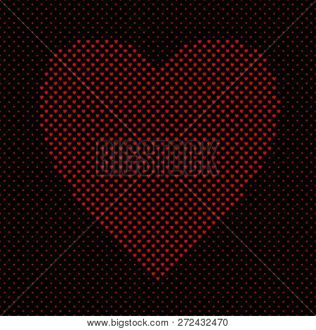 Heart Shaped Pattern Background Graphic From Red Hearts