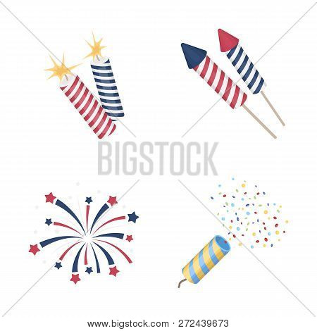 Vector Design Of Festival And Summer Logo. Set Of Festival And Holiday Vector Icon For Stock.