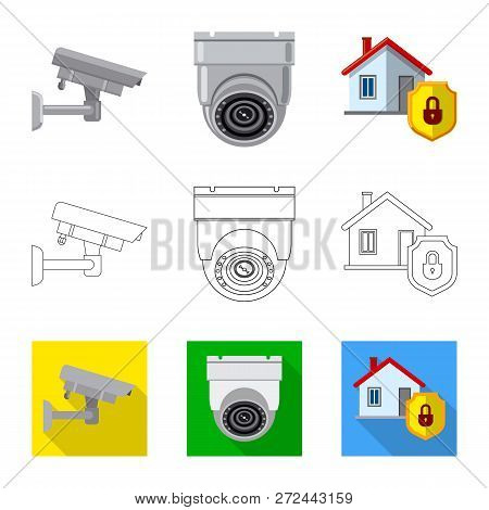 Vector Design Of Office And House Icon. Collection Of Office And System Vector Icon For Stock.