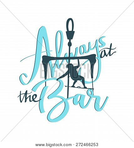 Sport Design For Kitesurfers. Calligraphy Lettering At The Bar.