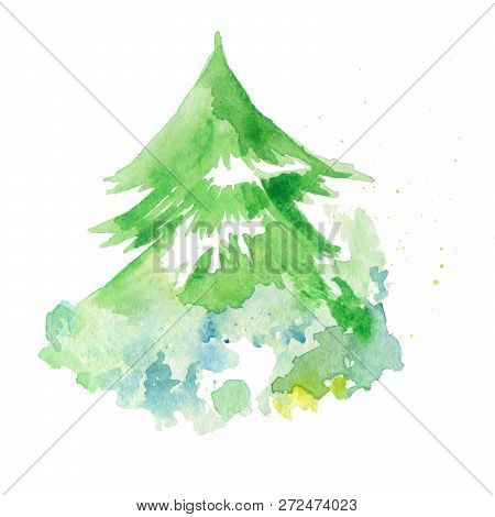 Christmas Tree. Festive Green Tree. Christmas. Decoration