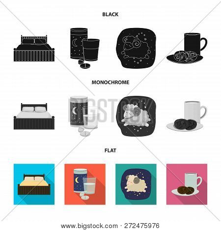 Isolated Object Of Dreams And Night Icon. Set Of Dreams And Bedroom Vector Icon For Stock.