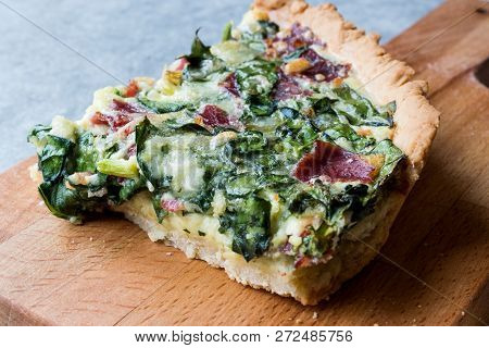 Quiche With Spinach, Chard, Pastrami And Cheese