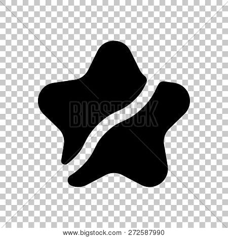 Broken Star Icon Vector Photo Free Trial Bigstock