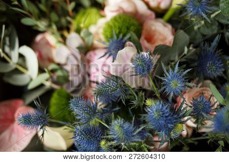 Feverweed Flower. Event Flowers Decoration. Florist Work
