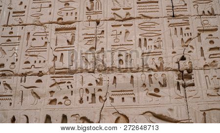 Temple Of Medinet Habu. Egypt, Luxor. The Mortuary Temple Of Ramesses Iii At Medinet Habu Is An Impo