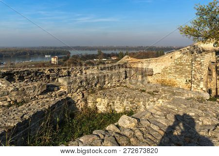Belgrade, Serbia - November 10, 2018: Panoramic Sunset View Of Belgrade Fortress, Kalemegdan Park, S