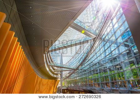 Tokyo, Japan - April 28 2018: Tokyo International Forum Is A Multi-purpose Exhibition Center, Design