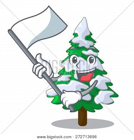 Flag Fir Snow Vector Photo Free Trial Bigstock