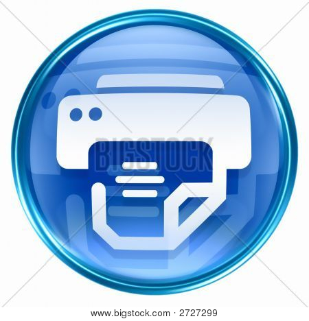 Printer Icon Blue