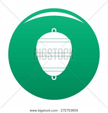 Bobber Icon. Simple Illustration Of Bobber Icon For Any Design Green