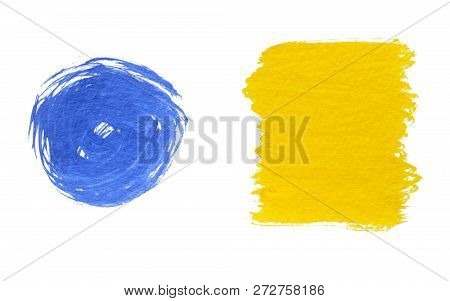 Set Of Color Watercolor Stripes. Isolated Watercolor Illustration