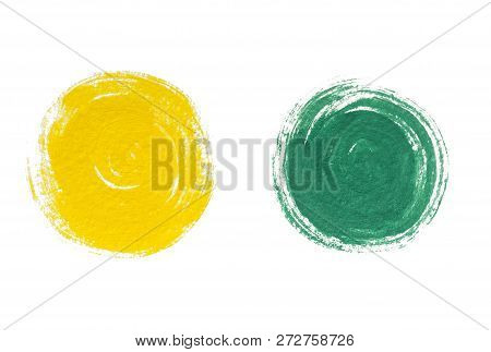 Set Of Color Watercolor Stripes. Isolated Watercolor Illustration