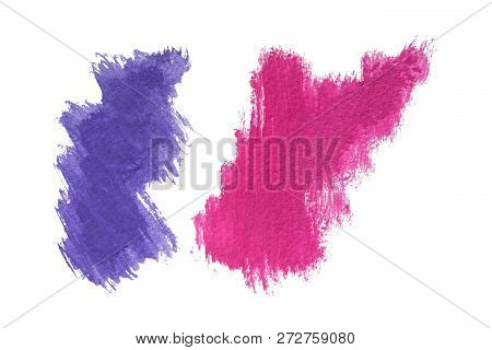 Set Of Color Watercolor Stripes. Isolated Watercolor Illustration
