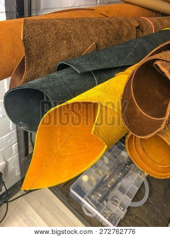Leather Goods. Workshop For The Manufacture Of Clothing And Accessories