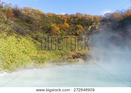 Noboribetsu Onsen In Autumn, Hokkaido, Japan