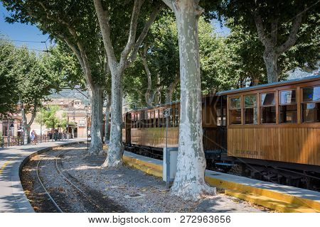 Mallorca, Spain - July 20, 2013: Railway Of Soller (ferrocarril De Soller)