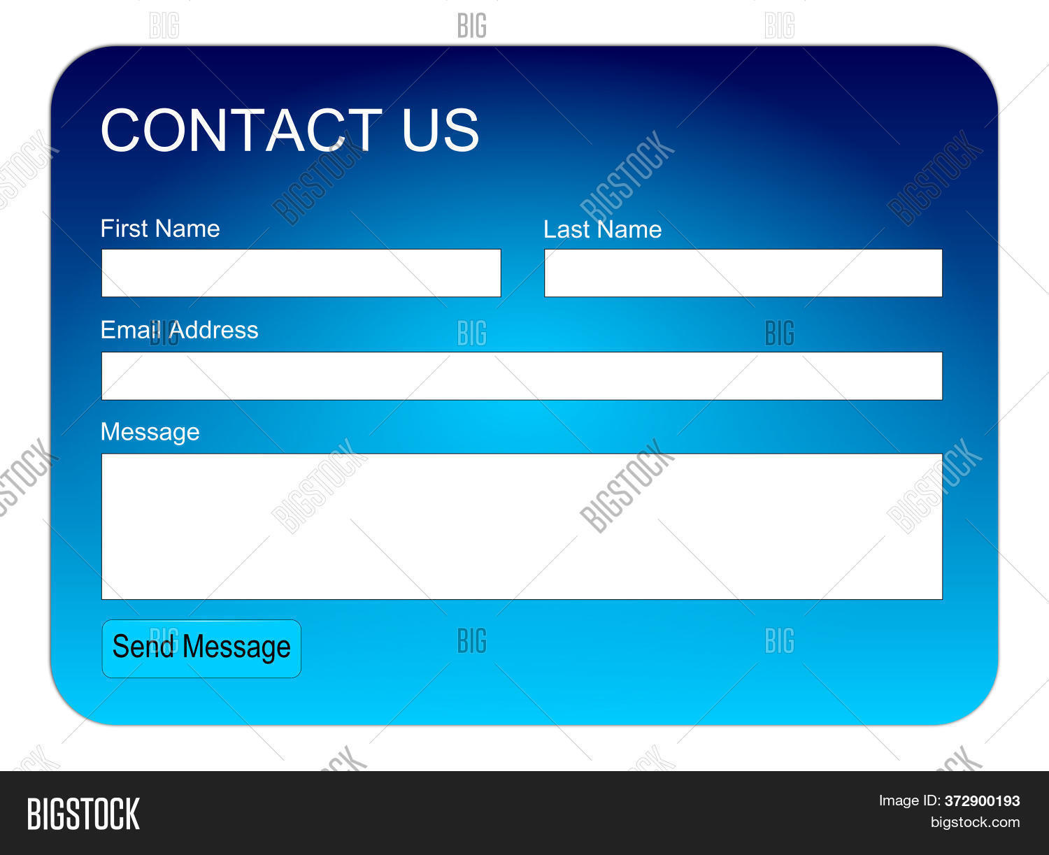 Blue Contact Us Form Image & Photo (Free Trial) | Bigstock