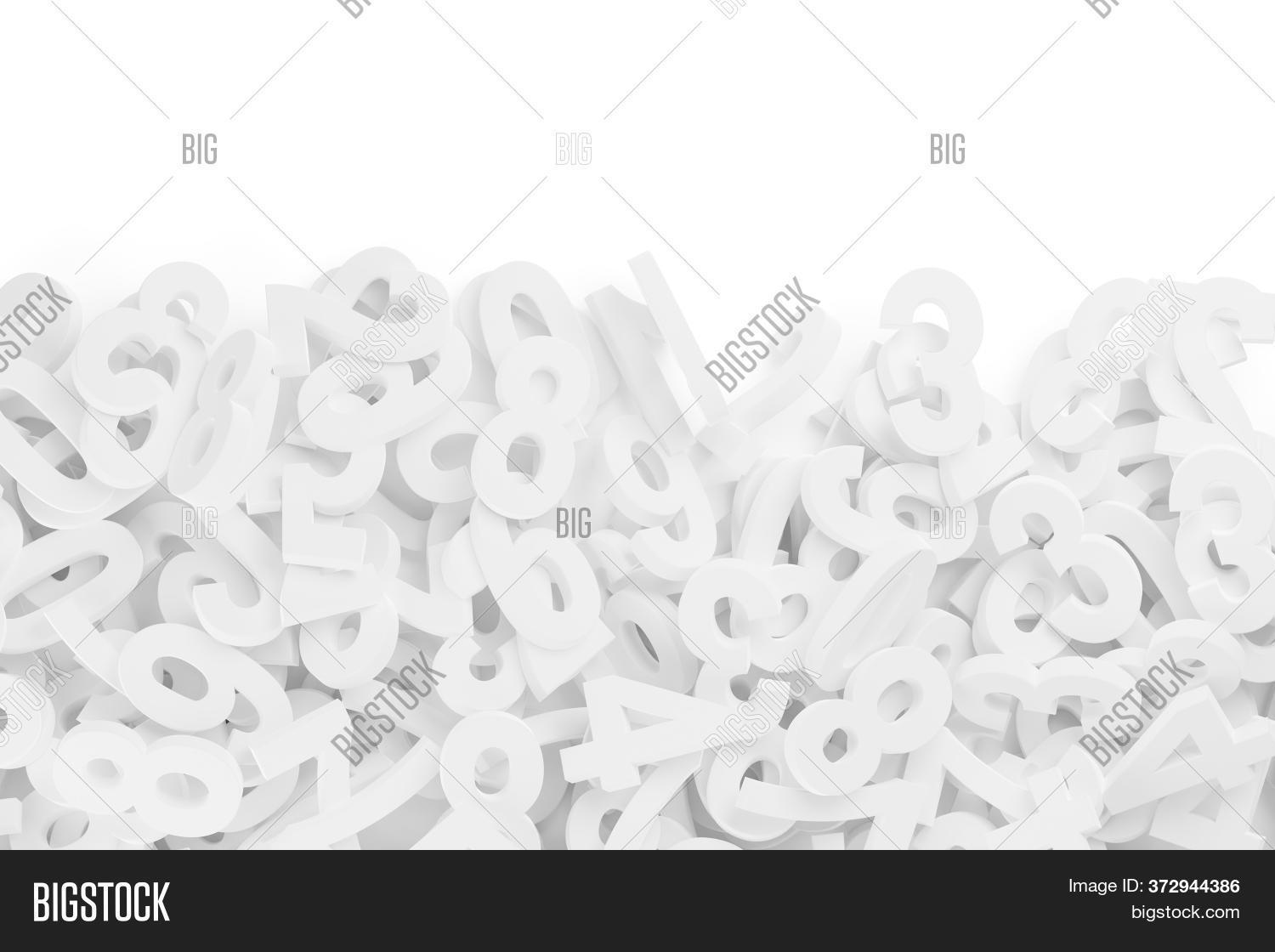 White Random Digit Image & Photo (Free Trial) | Bigstock