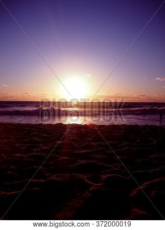 Sunset Scarborough Beach Of Perth, Western Australia