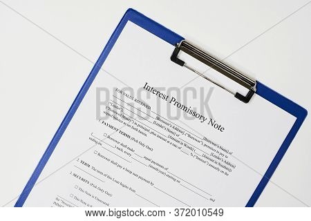 Filling And Signing Interest Promissory Note Document