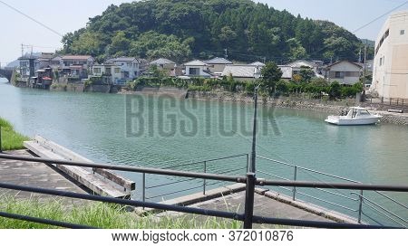 Aburatsu, Japan, 1st Of Jan 2020, Horikawa Unga Canal Was Located In The Scenic Miyazaki Prefecture