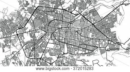 Urban Vector City Map Of Morelia, Mexico