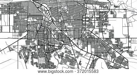 Urban Vector City Map Of Mexicali, Mexico