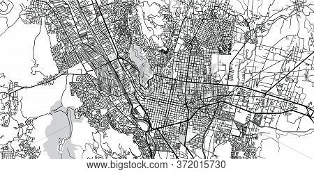 Urban Vector City Map Of Oaxaca, Mexico