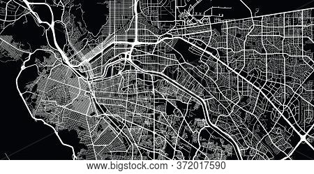 Urban Vector City Map Of Juarez, Mexico