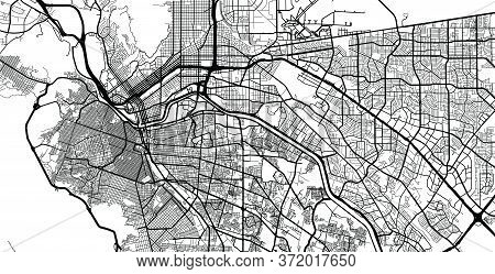 Urban Vector City Map Of Juarez, Mexico
