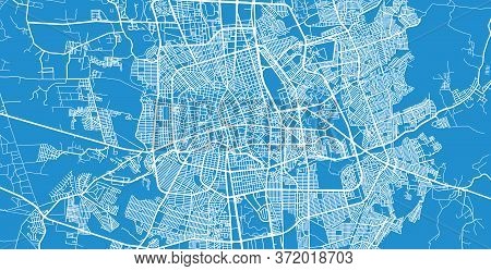 Urban Vector City Map Of Aguascalientes, Mexico