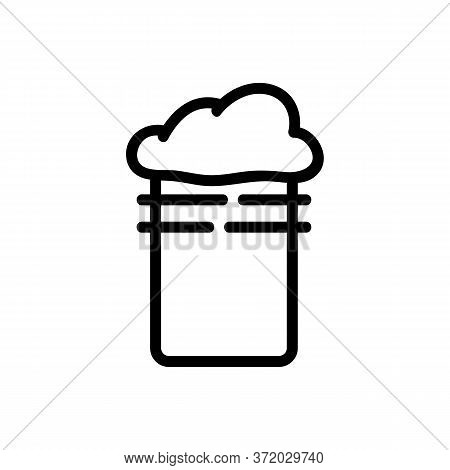 Foamy Slime In Cup Icon Vector. Foamy Slime In Cup Sign. Isolated Contour Symbol Illustration