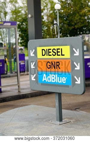 Bordeaux , Aquitaine / France - 03 03 2020 : List At The Fuel Pump Gazole Means Diesel In French Adb