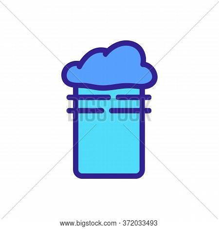 Foamy Slime In Cup Icon Vector. Foamy Slime In Cup Sign. Color Symbol Illustration