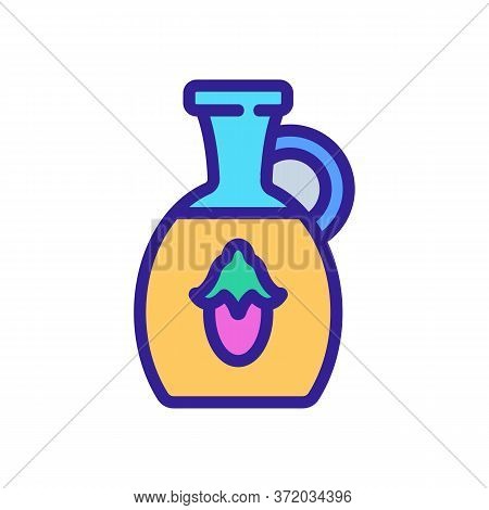 Jojoba Liquid Carafe Icon Vector. Jojoba Liquid Carafe Sign. Color Symbol Illustration