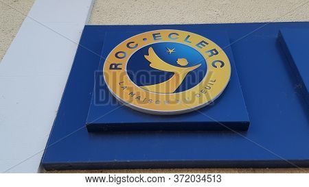 Bordeaux , Aquitaine / France - 06 14 2020 : Roc Eclerc Logo Sign Of French Agency For Undertaker An