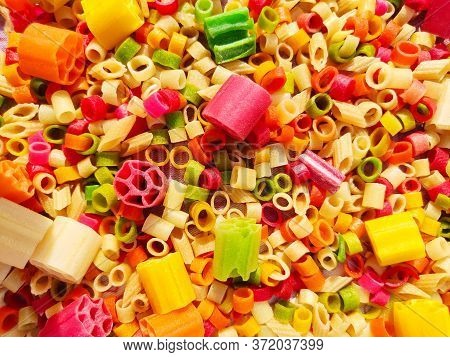 Square , Triangle, Wheel And Pipe Shape Fryums Papad Or Fingers Is A Crunchy Snack Pellets.