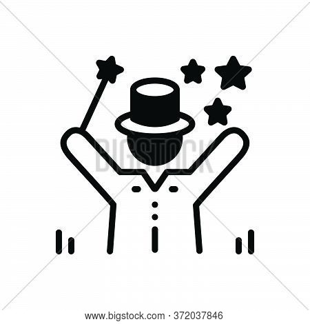 Black Solid Icon For Magic Spell Juggling Incantation Bewitchment