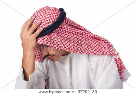 Mladý arab izolovaných na bílém