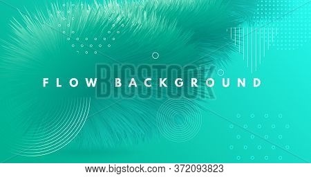 Blue Gradient Fluid. Flow Abstract Movement. Graphic Concept. Color Digital Gradient Fluid. Geometri