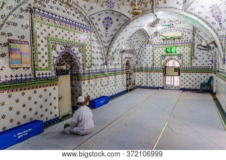 Dhaka, Bangladesh - November 20, 2016: Interior Of Star Mosque Tara Masjid In Dhaka, Bangladesh