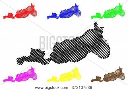 Samdrup Jongkhar District (districts Of Bhutan, Kingdom Of Bhutan) Map Vector Illustration, Scribble
