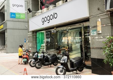 New Taipei, Taiwan - June 14th, 2020: shop of Gogoro electronic motocycle in New Taipei, Taiwan, Asia