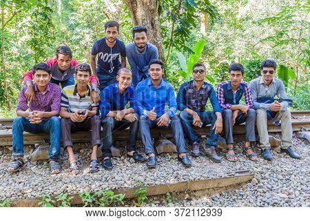 Lowacherra, Bangladesh - November 3, 2016: Local Tourists Visiting Lowacherra National Park Near Sri